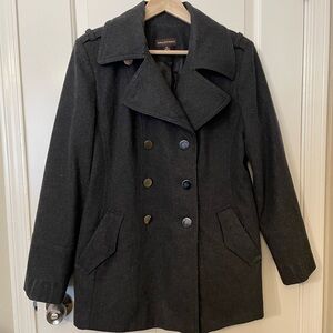 Woman's Dana Buchman Charcoal Gray Peacoat